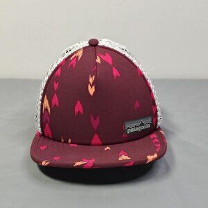 Patagonia Wish Tails Dark Ruby Duckbill Trucker Hat 28755 FA17 EUC